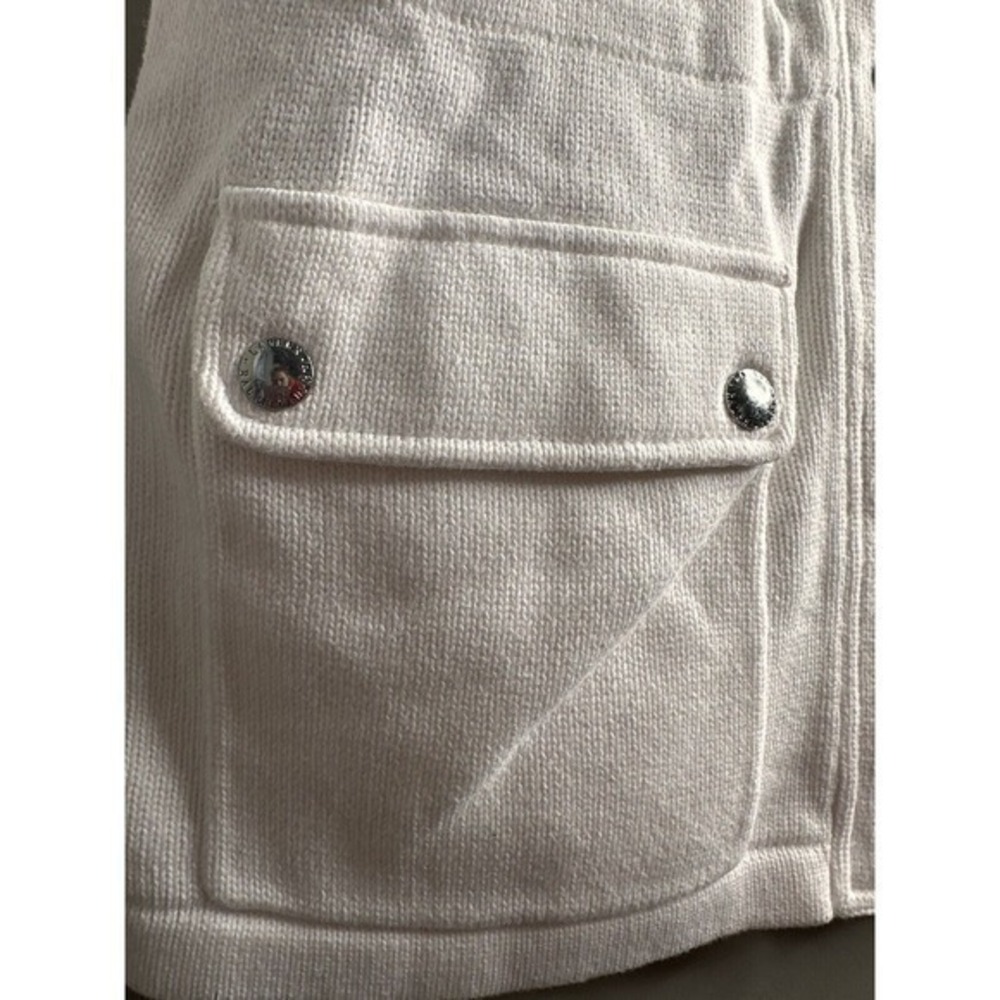 Lauren Ralph Lauren Petite Jacket Women's Size P/P White Button Down Zip Pocket - Picture 4 of 16